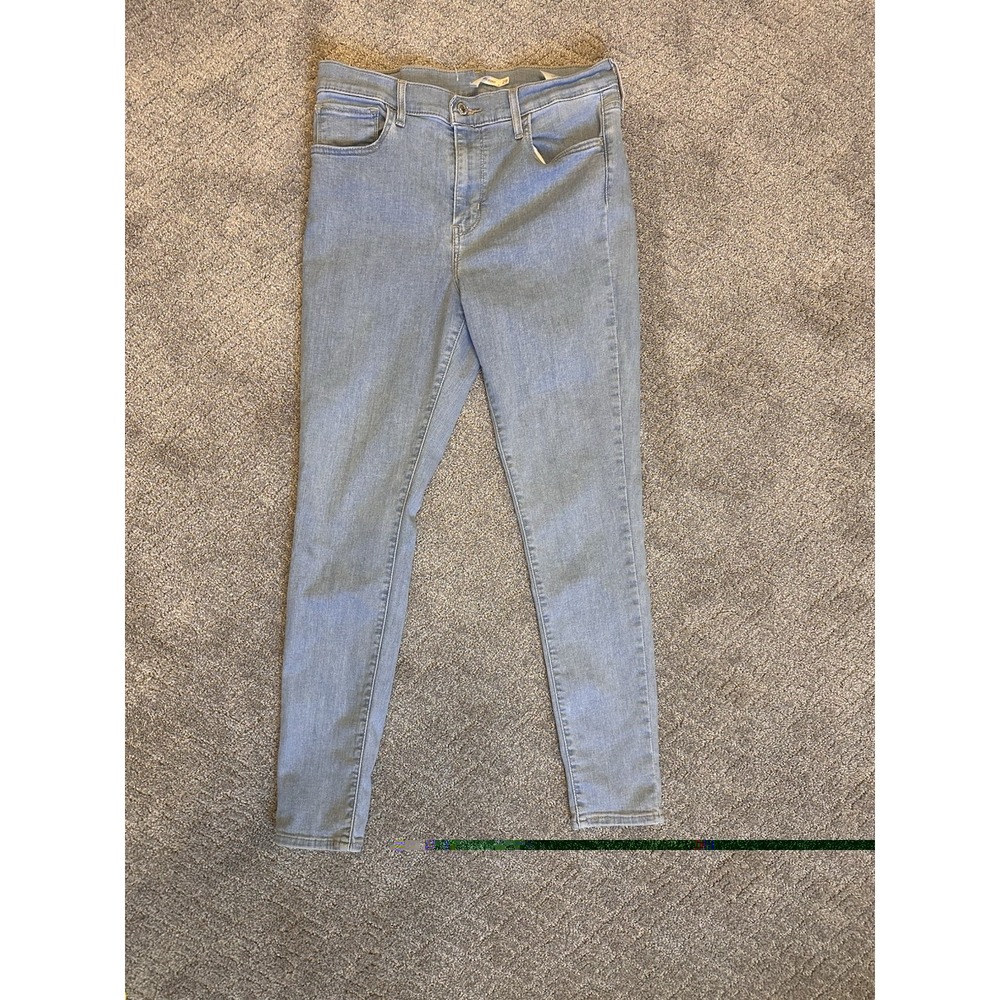 Levis 720 High Rise Super Skinny Jeans Light Wash Blue Denim Size 29